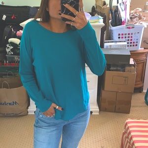 Forever21 small blue teal thermal long sleeve shirt